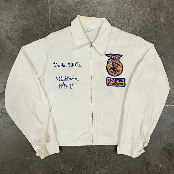 Vintage 70's FFA Chapter Sweetheart Jacket Size Medium - Picture 1 of 7